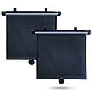 EcoNour Car Side Window Sun Shade (2 Pack) | Retractable Car Roller Sunshade