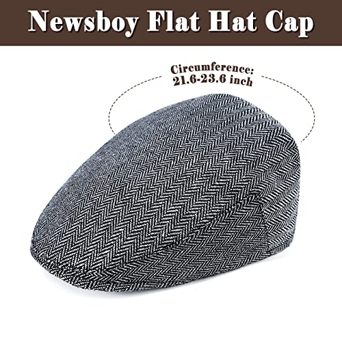 Hats for Men Flat Hat Cap Cabbie Ivy Fitted Scally Cap Vintage Newsboy Hats Caps