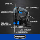 4.8-Amp 3/4 Inch Jig Saw with 2pcs Wood Cutting Blades, Variable Speed and Orbital
