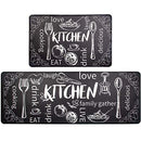 Kitchen Mat Set of 2 Non Slip Thick Cushioned Kitchen Rug Sets