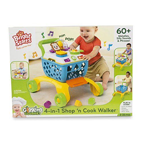 4-in-1 Shop ‘n Cook Walker Shopping Cart Push Toy, Ages 6 months +