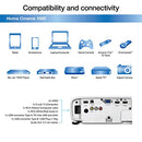 1080 3-chip 3LCD 1080p Projector, 3400 lumens Color and White Brightness