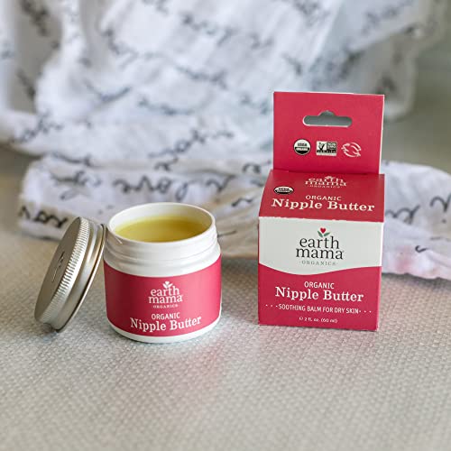 Organic Nipple Butter Breastfeeding Cream by Earth Mama | Lanolin-free, Safe for Nursing