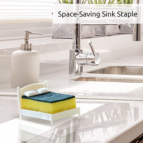 Clean Dreams Kitchen Sponge Holder - Plastic Dish Sponge Holder for Kitchen Sink