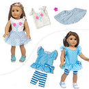 23 Pcs American Doll Clothes Dress and Accessories fit American 18 inch Girl Dolls
