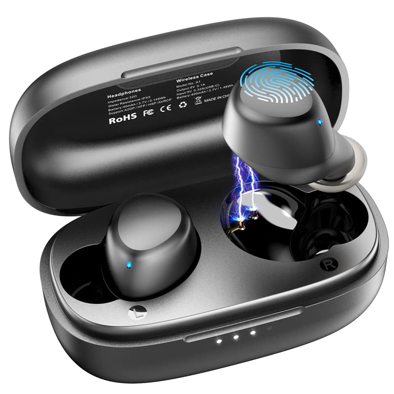 Mini Wireless Earbuds Bluetooth 5.3 in Ear Light-Weight Headphones Built-in Microphone