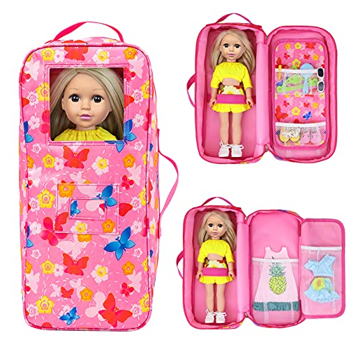 14.5 Inch Doll Carrier Bag Case for 14.5 Inch Girl Doll Clothes and Accessories Storage