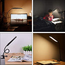 Clip on Light LED Desk Lamp with Eye-Caring LED Light and Metal Clip, 11 Level Brightness