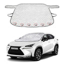 Winter Windshield Cover for Ice Frost with Magnetic Edge, Fit Most Cars and SUV, Silver