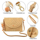Straw Shoulder Bag Straw Clutch  Crossbody Bag Casual Beach Straw Handmade Bag