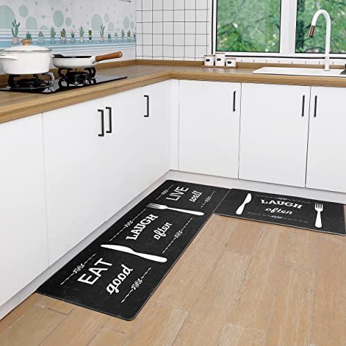 Kitchen Floor Mats Anti Fatigue,2 Pieces Kitchen Rugs Set