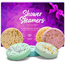 Variety Pack of 6 Shower Bombs with Essential Oils. Self Care and Valentines Day Gifts