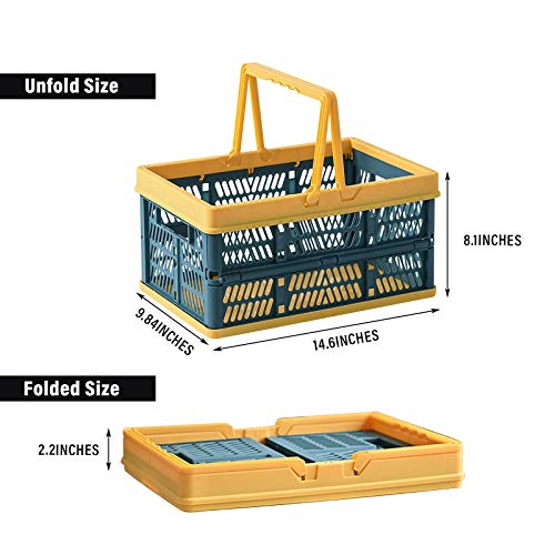 Satisfounder Collapsible Shopping Basket Plastic - 19 L Portable Folding Storage