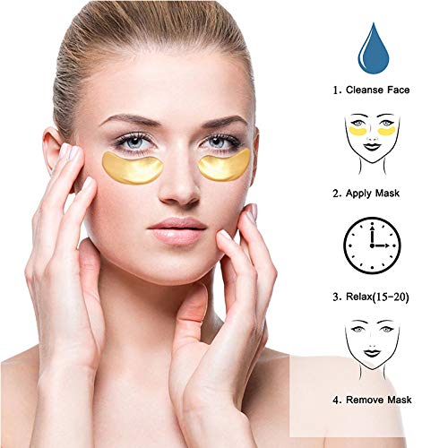20 Pcs Under Eye Collagen Patches, Mask for Dark Circles Puffy Eyes and Wrinkles