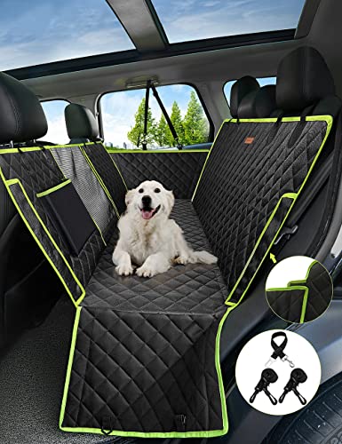 4-in-1 Dog Car Seat Cover, 100% Waterproof Scratchproof Dog Hammock with Big Mesh