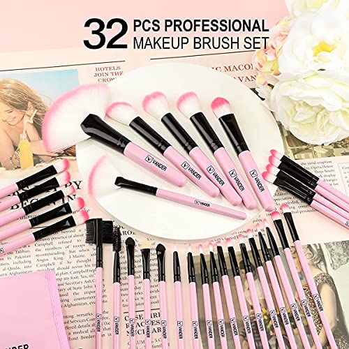 Makeup Brushes, VANDER 32pcs Professional Soft Synthetic Kabuki Cosmetic Eye