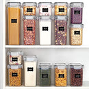 Airtight Food Storage Containers with Lids, 24 pcs Plastic Kitchen and Pantry Organization Canisters
