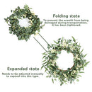 20'' Eucalyptus Wreaths for Front Door Wreath, Spring Summer Green Wreath