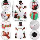 6ft Christmas Inflatables Outdoor Decorations, Blow Up Snowman Penguins