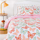 Kids Easy-Wash Microfiber Bed-in-a-Bag Bedding Set - Twin, Butterfly