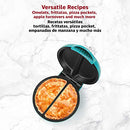 Non-Stick Omelet & Frittata Maker, Teal/Stainless Steel - Makes 2 Individual Portions