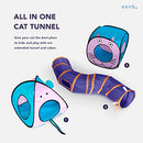 Cat Toy Tunnel and Cubes Bundle - Playground for Pet - All in one Set of 3
