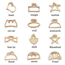 Small Hair Claw Clips, Mini Hair Clips, Metal Hair Clips, Gold Jaw Clips