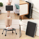 Non-Slip Step Stool, Rubber Platform Steel 1-Step Ladder, Sturdy