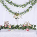 Faux Eucalyptus Garland Plant, 2 Pack Artificial Vines Hanging Eucalyptus Leaves
