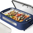 Smokeless Indoor Grill, 6 Heat Settings Digital Temperature Control Smokeless Grill, 1500W