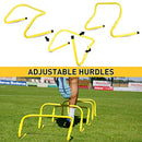 Speed Agility Training Set, Includes Speed Running Parachute, Adjustable Hurdle