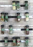 SimpleHouseware 30 Spice Gripper Clips Strips Cabinet Holder - 6 Strips, Holds 30 Jars