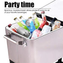 80 Quart Patio Cooler Rolling Cooler Ice Chest with Shelf, Wheels and Bottle Opener