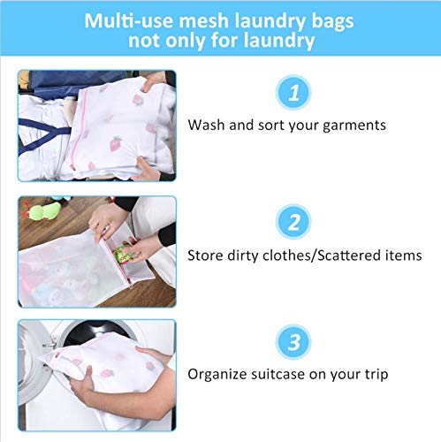 7Pcs Mesh Laundry Bags for Delicates with Premium Zipper, Storage Bag