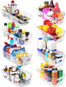Set of 8 Pantry Organizers-Includes Organizers - Clear Plastic Pantry Storage Racks