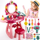 Toddler Vanity Set 36 Pack Kids Beauty Salon Set for Little Girls with Chair