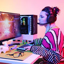 Gaming Headset Noise-Cancelling Microphone with Over-Ear Open-Back Design