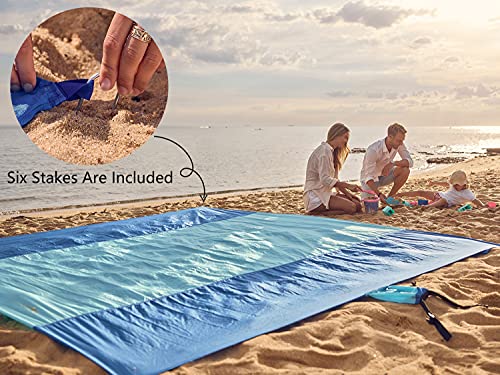 Beach Blanket Sandproof, Beach Mat, Big & Compact Sand Free Mat Quick Drying,