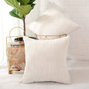Pack of 2, Corduroy Soft Decorative Square Throw Pillow Cover Cushion Covers