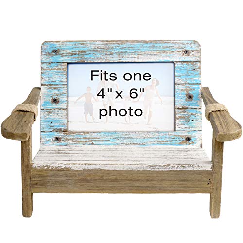 Beach Chair Photo Frame: Holds 4x6 Horizontal Photo.Tabletop Display