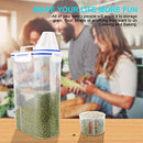 Rice Airtight Dry Food Storage Containers, BPA Free Plastic Sealed Holder Bin Dispenser