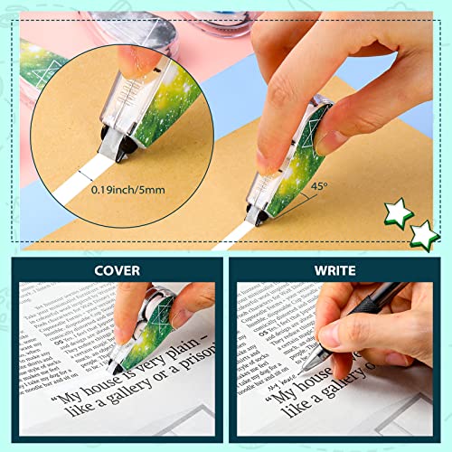 12 Pack Whiteout Correction Tape Instant Galaxy Pattern White out Correcting School Supplies