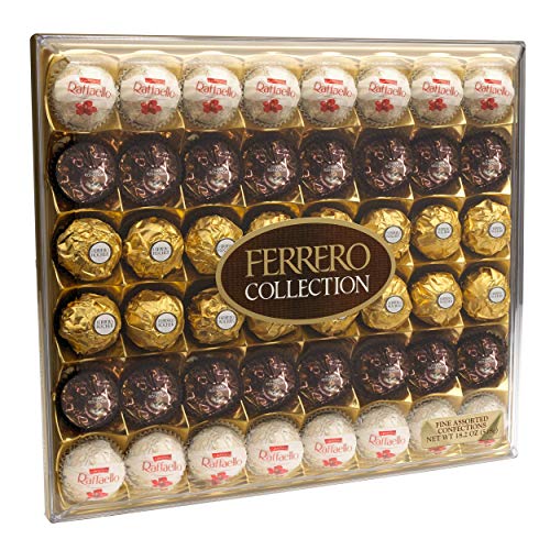 Ferrero Rocher Collection, Fine Hazelnut Milk Chocolates, 48 Count