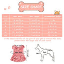 Frienda 2 Pieces Pet Dog Dresses Puppy Skirt with Leash Dog Plaid Dresses