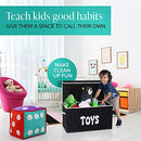 Extra Large Toy Box - Collapsible Toys Storage Chest for Kids w/ Flip-Top Lid