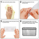 Wall Door Adhesive Kitchen Wrap Organizer Rack, No Drilling, Black