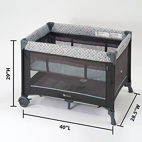 Deluxe Nursery Center Comfortable Playard, Sturdy Play Yard with Mattress