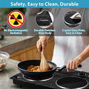 Hot Plate, Double Burner Electric, Dual Control Portable Electric Stove Countertop