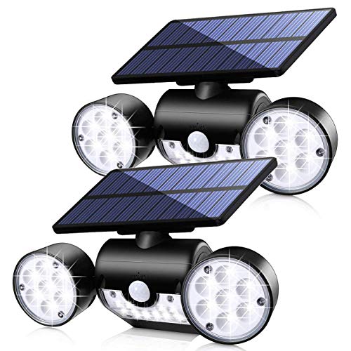 Solar Lights Outdoor ,Fatpoom 30 LED Solar Security Light with Motion Sensor Dual