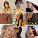 44 Pairs Gold Hoop Earrings Set for Women Multipack, Fashion Dangle Heart Statement